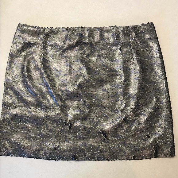 Free People Camo Skinny Sequin Mini Skirt - Picture 5 of 15